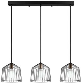 Φωτιστικό Οροφής - Ράγα Cat 942FLG1417 96x26x121cm 3xE27 40W Black Opviq
