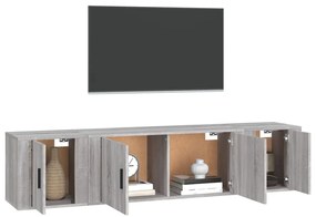 vidaXL Σετ Επίπλων Τηλεόρασης 3 Τεμ. Γκρι Sonoma Επεξεργασμένο Ξύλο
