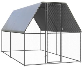 vidaXL Κοτέτσι - Κλουβί Εξωτ. Χώρου 2x4x2 μ. από Γαλβανισμένο Χάλυβα