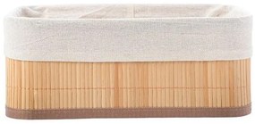 Estia Καλάθι Οργάνωσης Bamboo Essentials Με Εσωτερική Επένδυση 30x20cm Λευκό 02-19662