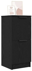 vidaXL Πλαϊνό γραφείο 2 pcs Μαύρη δρυς 30 x 30 x 70 εκ.