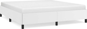 vidaXL Πλαίσιο Κρεβατιού χωρίς Στρώμα Λευκό 160x200 εκ. από Συνθετικό Δέρμα