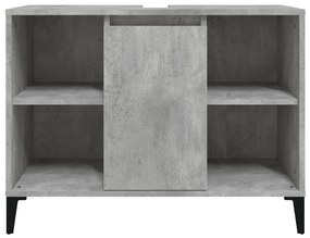 vidaXL Ντουλάπι Νιπτήρα Γκρι Σκυρ. 80 x 33 x 60 εκ. Επεξεργασμένο Ξύλο