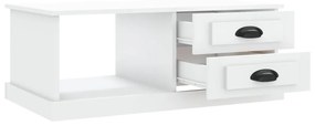 Τραπεζάκι Σαλονιού Λευκό 90 x 50 x 35 εκ. Επεξεργασμένο Ξύλο - Λευκό