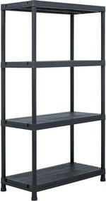 vidaXL Ραφιέρα Μαύρη 100 κ. 60 x 30 x 138 εκ. Πλαστική