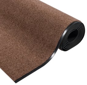vidaXL Πατάκι Πόρτας Ορθογώνιο Καφέ 120x350 εκ.