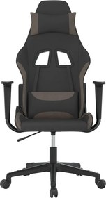 vidaXL Καρέκλα Gaming Μαύρη και Taupe Υφασμάτινη