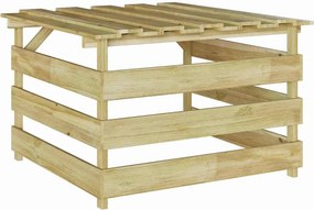vidaXL Γκαράζ Χλοοκοπτικού Καφέ 84 x 80 x 56 εκ