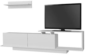 Έπιπλο Tηλεόρασης Novara 212806 Με Ράφι 180x29,6x45cm White Μελαμίνη