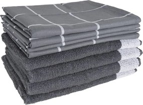 vidaXL Σετ Πετσετών 12 Τεμαχίων Γκρι Βαμβακερές