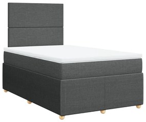 ΚΡΕΒΑΤΙ BOXSPRING ΜΕ ΣΤΡΩΜΑ ΣΚΟΥΡΟ ΓΚΡΙ 120X190 ΕΚ ΥΦΑΣΜΑΤΙΝΟ 3291989