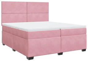 ΚΡΕΒΑΤΙ BOXSPRING ΜΕ ΣΤΡΩΜΑ ΡΟΖ 200X200 ΕΚ. ΒΕΛΟΥΔΙΝΟ 3293301