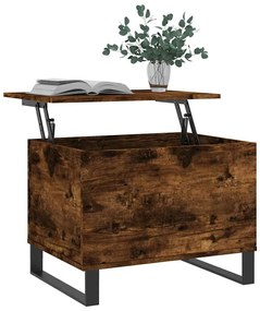 vidaXL Τραπεζάκι Σαλονιού Καπνιστή Δρυς 60x44,5x45 εκ. Επεξ. Ξύλο