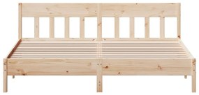 vidaXL Σκελετός Κρεβατιού Χωρίς Στρώμα 180x200 εκ Μασίφ Ξύλο Πεύκου