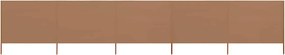 vidaXL Προστατευτικό Αέρα με 5 Πάνελ Taupe 600 x 80 εκ. Υφασμάτινο
