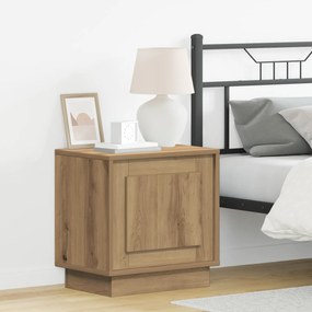 vidaXL Κομοδίνο με LED Φώτα Artisan Oak 44x34,5x45 εκ.