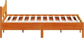 vidaXL Σκελετός Κρεβ. Χωρίς Στρώμα Καφέ Κεριού 150x200 εκ Μασίφ Πεύκο