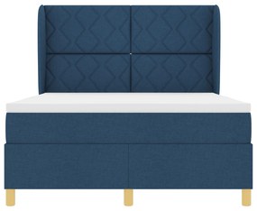 vidaXL Κρεβάτι με Στρώμα - Μπλε - 140x200 εκ. - Ύφασμα
