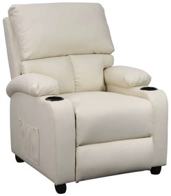 Πολυθρόνα Massage Sunday Κρεμ Pu 72Χ89Χ106εκ.