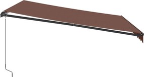 vidaXL Τέντα Πτυσσόμενη Χειροκίνητη Καφέ 400x350 εκ.