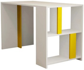 Γραφείο Lima 845HCT3838 120x60x75,4cm White-Yellow