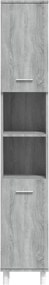 vidaXL Ντουλάπι Μπάνιου Γκρι Sonoma 30x30x179 εκ. Επεξεργασμένο Ξύλο