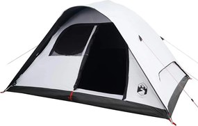 vidaXL Σκηνή Οικογενειακή 6 Ατόμων Αδιάβροχη Λευκή Ύφασμα Συσκότισης