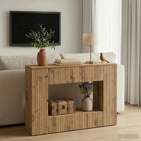 vidaXL Τραπέζι κονσόλας Τεχνίτικη Δρυς 101 x 29 x 74 εκ.