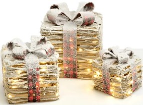 Σετ rattan gift box red &amp; black bow