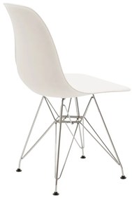 Καρέκλα Adelle pakoworld PP λευκό-inox πόδι - Πολυπροπυλένιο - 127-000015