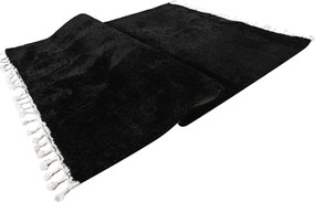Χαλιά Κρεβατοκάμαρας (Σετ 3τμχ) Polcarpet Silky Shaggy Black