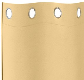 vidaXL Κουρτίνες με κουρτίνες 2 pcs Μπεζ 225 x 140 εκ. Πολυεστέρας