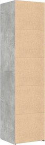 vidaXL Ντουλάπι Γκρι Σκυροδέματος 45x42,5x185 εκ. Επεξεργασμένο Ξύλο