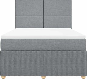 vidaXL Κρεβάτι Boxspring με Στρώμα Αν. Πράσινο 160x200εκ Υφασμάτινο
