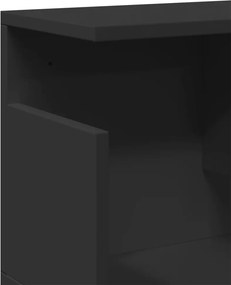 vidaXL Ντουλάπι Τοίχου Μαύρο 80x20x30 εκ. από Επεξεργασμένο Ξύλο