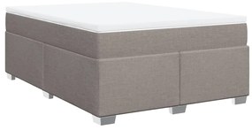 vidaXL Κρεβάτι Boxspring με Στρώμα Taupe 160x200 εκ. Υφασμάτινο