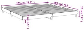 ΠΛΑΙΣΙΟ ΚΡΕΒΑΤΙΟΥ ΚΑΦΕ ΔΡΥΣ 200X200 ΕΚ. ΕΠΕΞΕΡΓΑΣΜΕΝΟ ΞΥΛΟ 832012