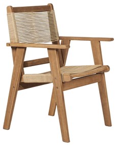 Πολυθρόνα Κήπου COFFEE Φυσικό Wicker/Ξύλο 58x56x87cm