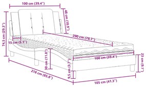 ΚΡΕΒΑΤΙ ΜΕ ΣΤΡΩΜΑ ΛΕΥΚΟ / ΜΑΥΡΟ 100X200 ΕΚ. ΑΠΟ ΣΥΝΘΕΤΙΚΟ ΔΕΡΜΑ 3208851