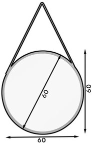 Καθρέπτης Grace III-Mauro-Διάμετρος 80εκ