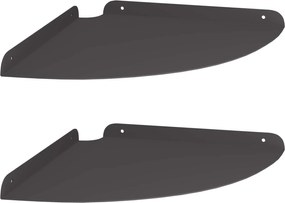 vidaXL Floating Ράφι Γωνίας με ράφι 2 pcs Μαύρο 30 x 30 x 2 εκ.