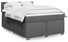 ΚΡΕΒΑΤΙ BOXSPRING ΜΕ ΣΤΡΩΜΑ ΣΚΟΥΡΟ ΓΚΡΙ 140X190 ΕΚ. ΥΦΑΣΜΑΤΙΝΟ 3288198