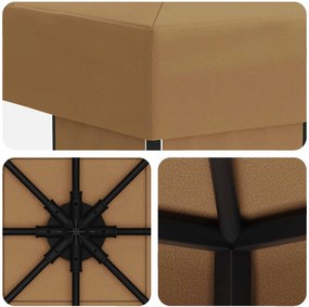 vidaXL Κιόσκι 3 x 3 m Μπεζ Πολυεστέρας και Χάλυβας 190 gsm