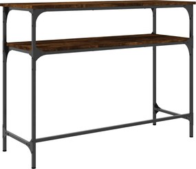 vidaXL Τραπέζι Κονσόλα Καπνιστή Δρυς 100x35,5x75 εκ. Επεξεργ. Ξύλο