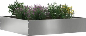 vidaXL Περίγραμμα γκαζόν Ασημί 60 x 60 x 13 εκ Επικαλυμμένος Χάλυβας
