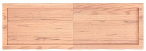 vidaXL Ράφι Τοίχου Ανοιχτό Καφέ 120x40x(2-4)εκ. Επεξ. Μασίφ Ξύλο Δρυός