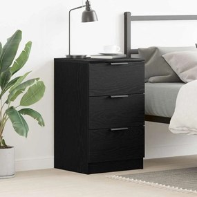 vidaXL Κομοδίνο Μαύρη δρυς 40 x 65 x 65 εκ. Επεξεργασμένο ξύλο