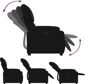 vidaXL Πολυθρόνα με Ανακλινόμενη Πόρτα Μαύρη Υφασμάτινη