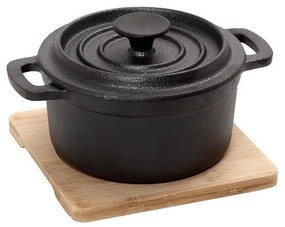 Κατσαρόλα Με Βάση Bamboo Sag106 19Χ15Χ10cm Black Espiel 19cm Cast Iron