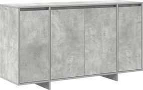 vidaXL Πλαϊνό γραφείο Σκυρόδεμα Γκρι 135 x 41 x 75 εκ